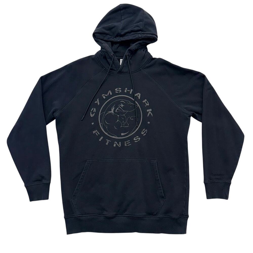 Gymshark Hoodie Gymshark Fitness Lifting Club Black Logo Sweatshirt Mens Size XL